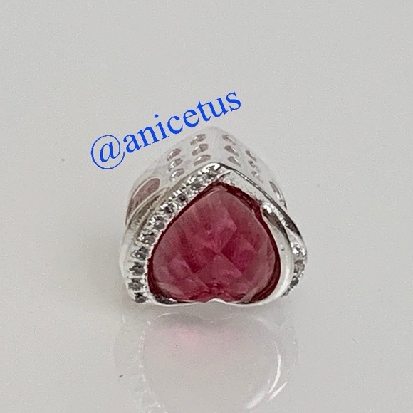 NWOT S925 Sterling Silver January Birthstone CZ Charm - Picture 3 of 7